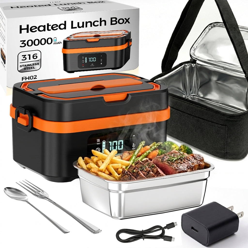 Verde HeatFlow Cordless Bento Box – 60W Fast Heat, 30000mAh Battery